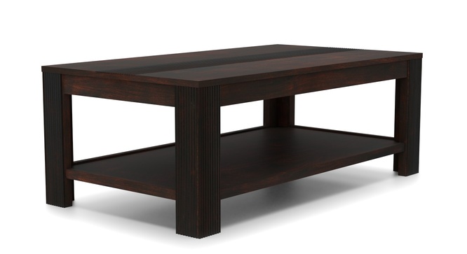 Stripto Coffee Table With Shelves(Mahogany)